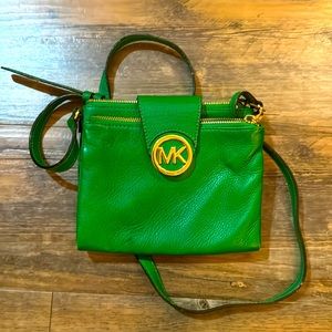 MK crossbody green purse
